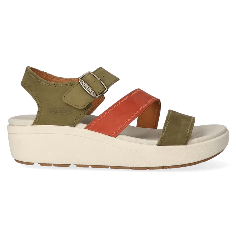 Elle City Dames Sandalen Suede Martini Olive/Baked
