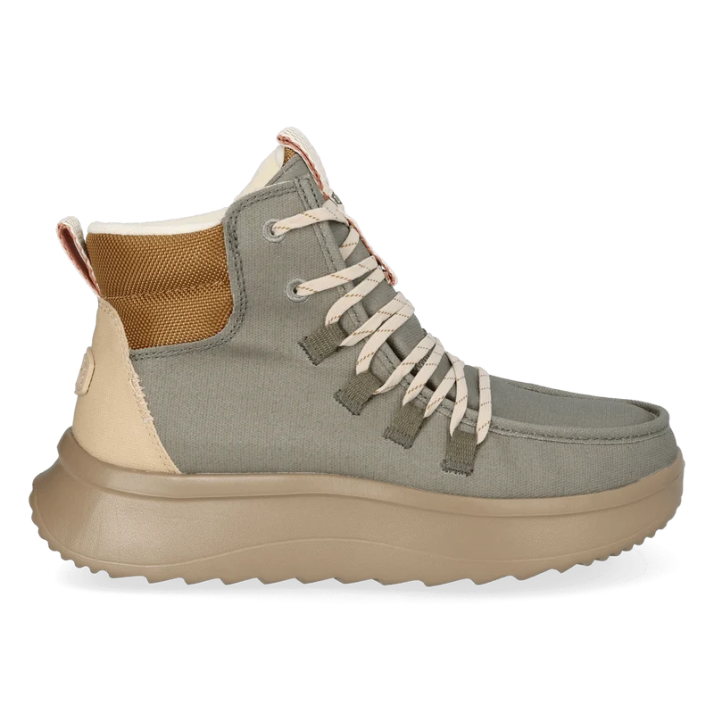 Wendy Apres Coated Twill Dames Boots Olive