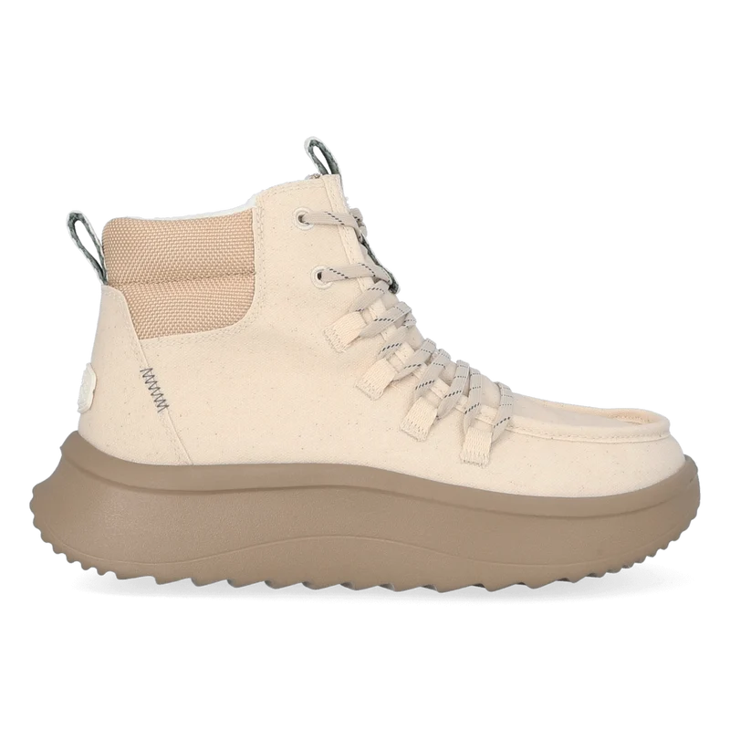 Wendy Apres Coated Twill Dames Boots Ivory