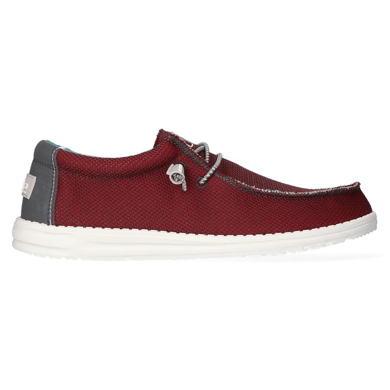 Wally Sox Triple Needle Heren Instappers Karanda Red