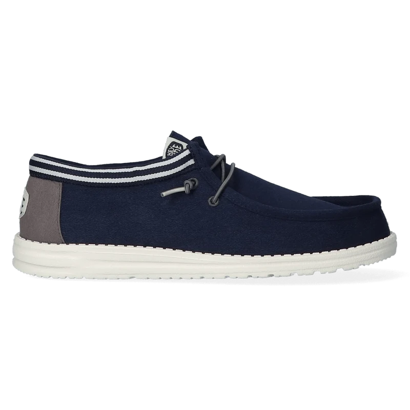 Wally Letterman Heren Instappers Navy/Grey