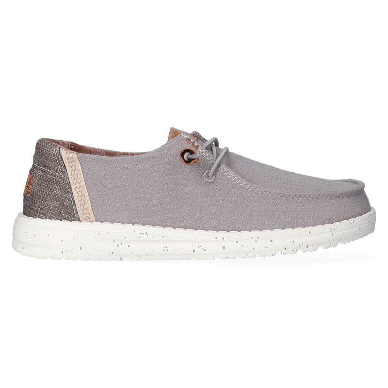 Wendy Washed Canvas Dames Instapper Grey