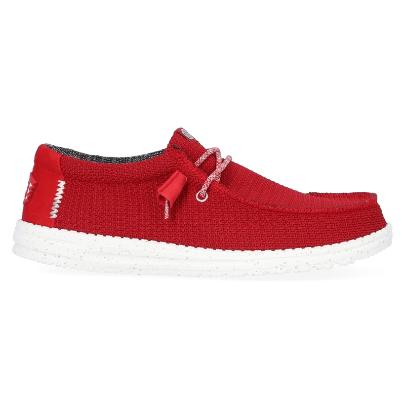 Wally Sport Mesh Heren Instappers Dark Red