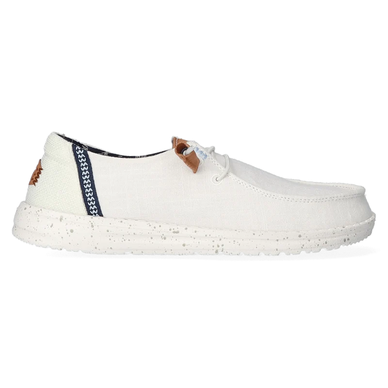 Wendy Washed Canvas Dames Instapper White