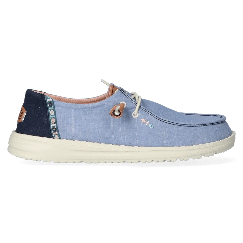 Wendy Chambray Boho Dames Instappers Blue