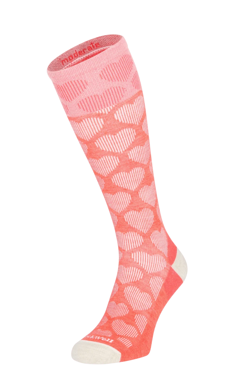 Heart Throb Dames Compressiekousen Klasse 1 Guava