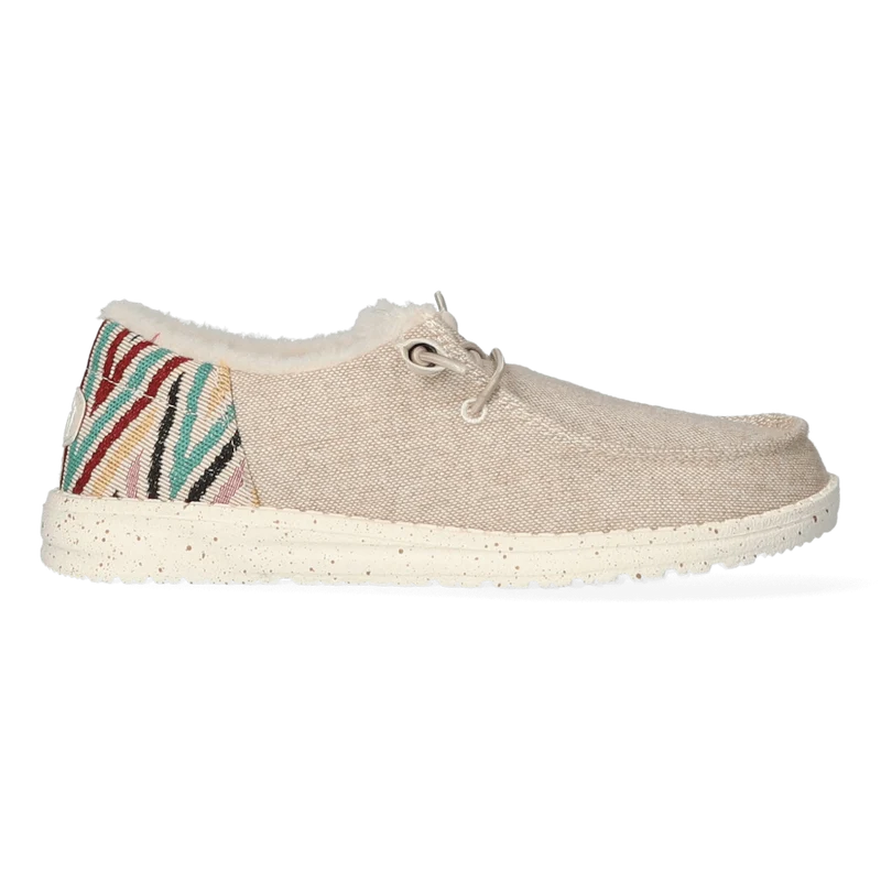 Wendy Funk Wool Dames Instappers Beige