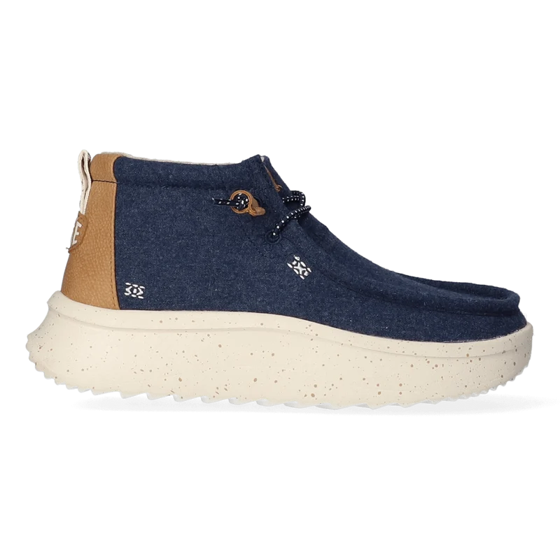 Wendy Peak Hi Wool Dames Instappers Navy