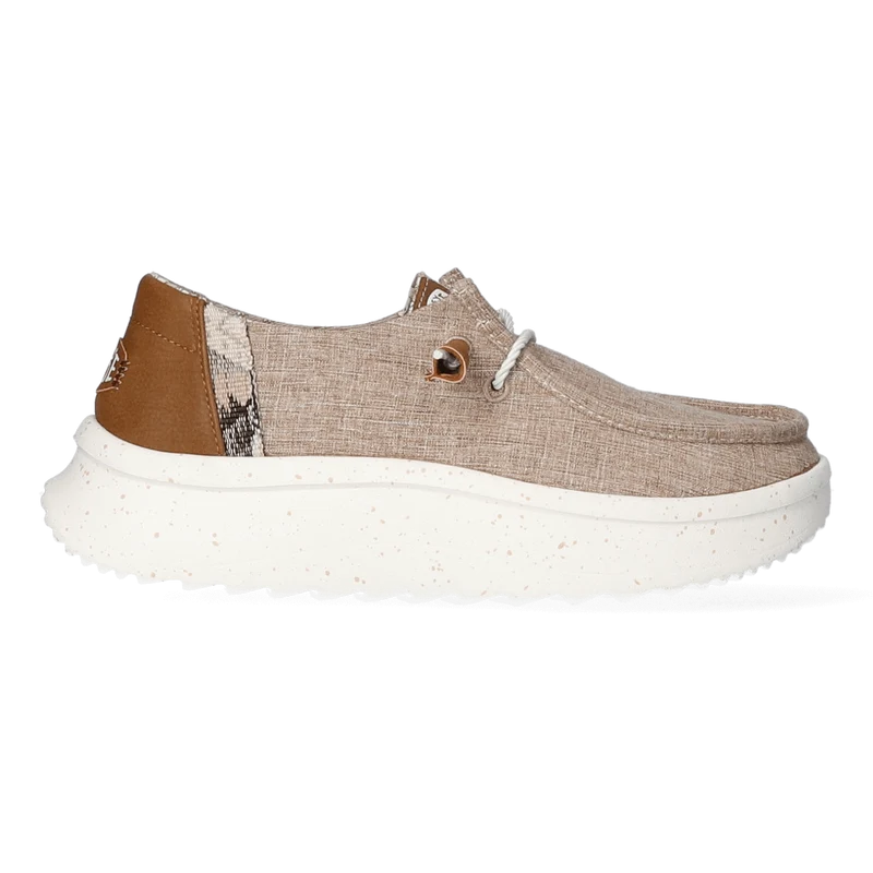 Wendy Peak Woven Dames Instappers Brown