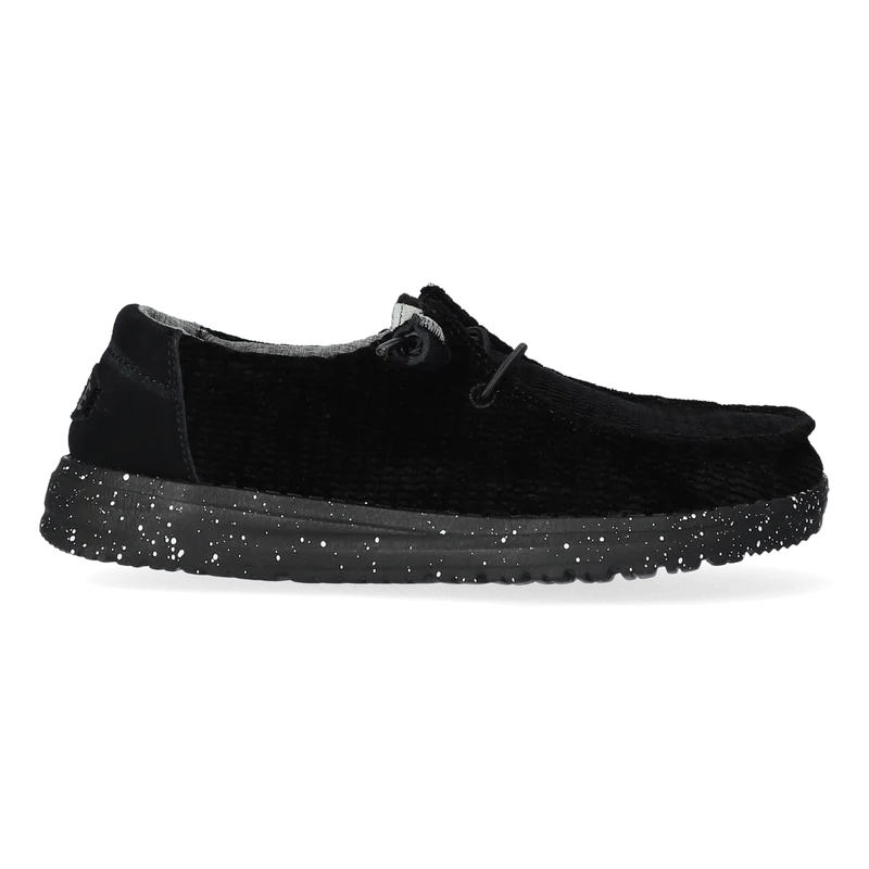Wendy Wave Corduroy Dames Instappers Black