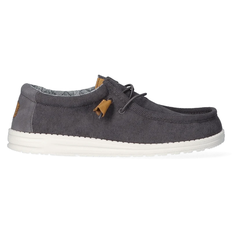 Wally Corduroy Heren Instappers Charcoal