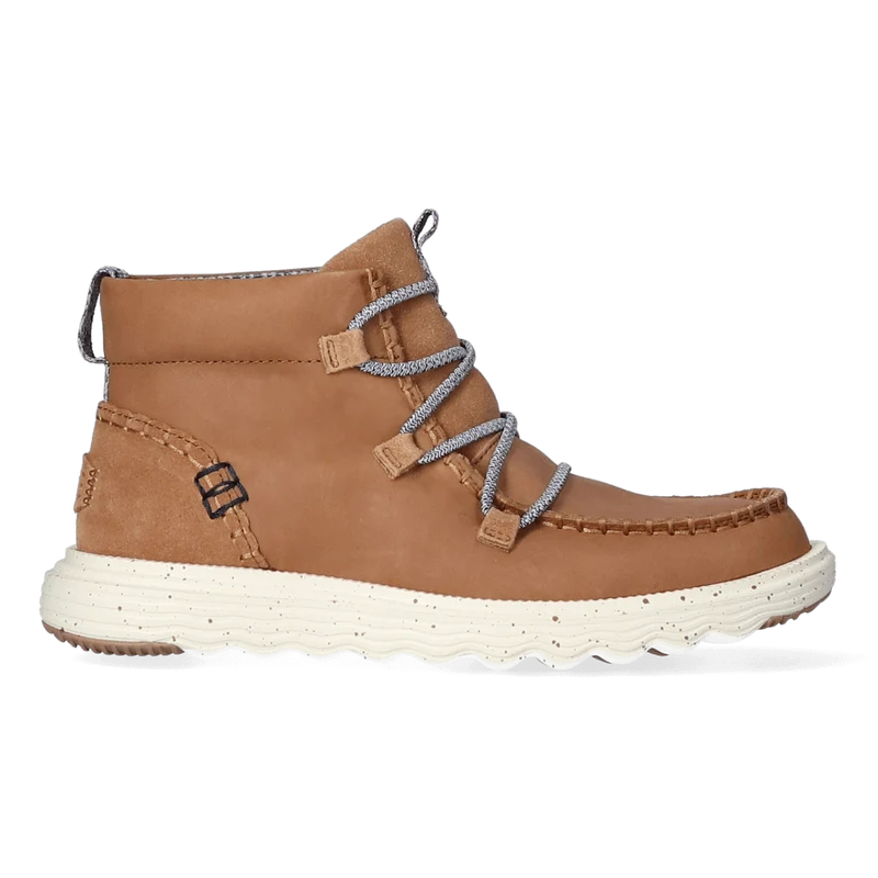 Reyes Leather Dames Boots Tobacco Brown