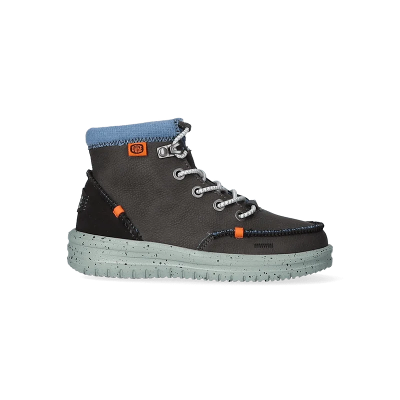 Bradley Youth Leather Boots Black