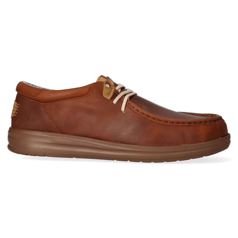 Wally Grip Craft Leather Heren Instappers Brown
