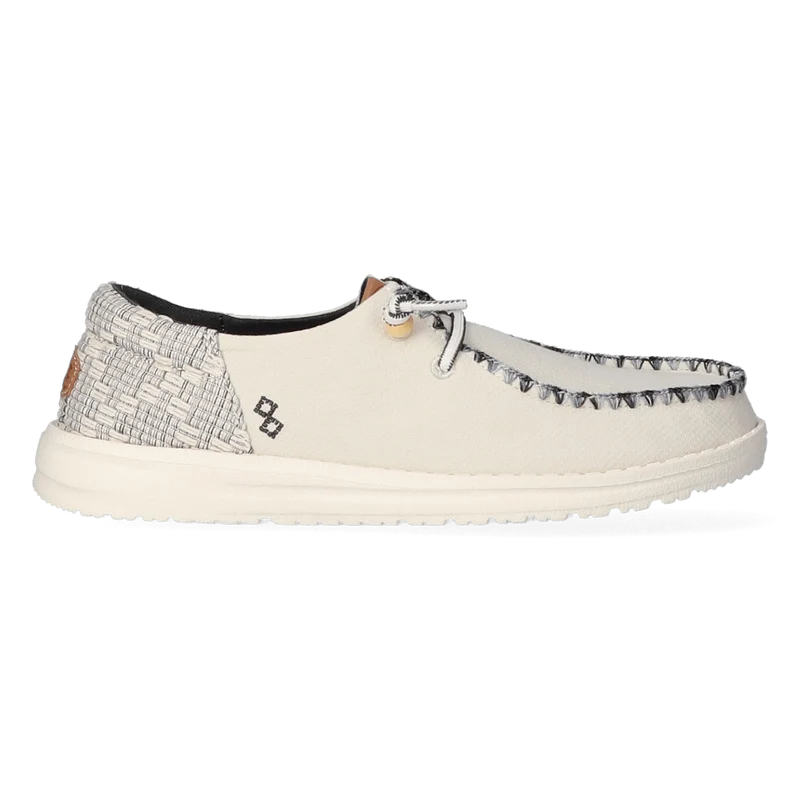 Wendy Funk Jacquard Dames Instappers White