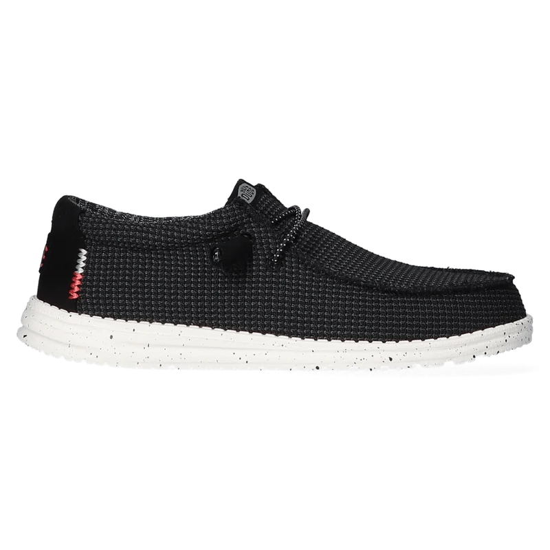 Wally Sport Mesh Heren Instappers Black/White