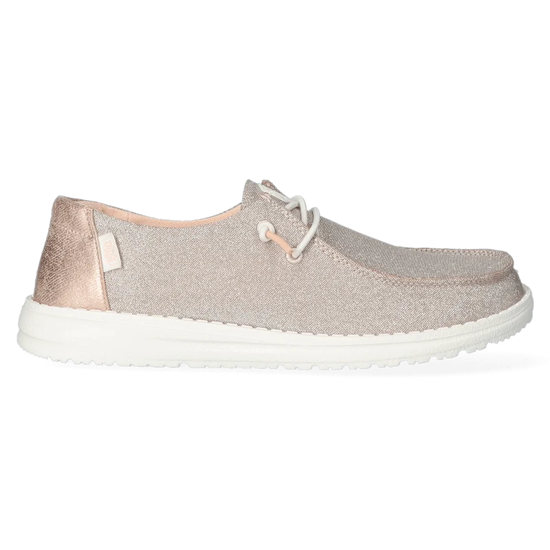Wendy Metallic Sparkle Dames Instappers Rose Gold