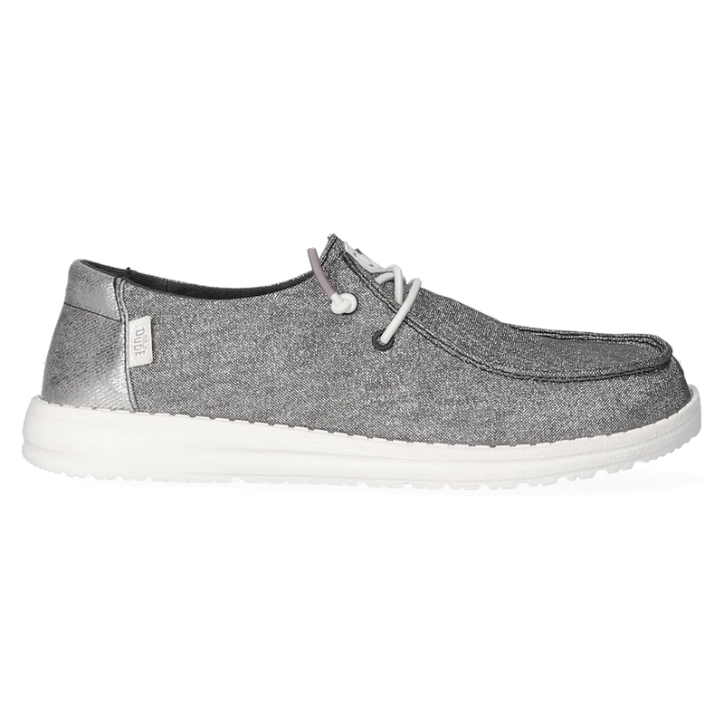 Wendy Metallic Sparkle Dames Instappers Charcoal