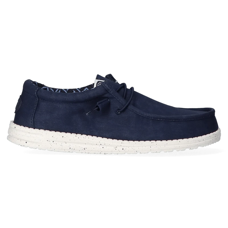 Wally Canvas Heren Instappers Navy
