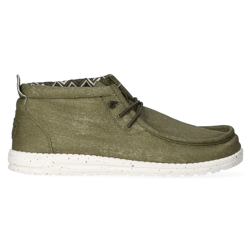 Wally Mid Canvas Heren Instappers Olive
