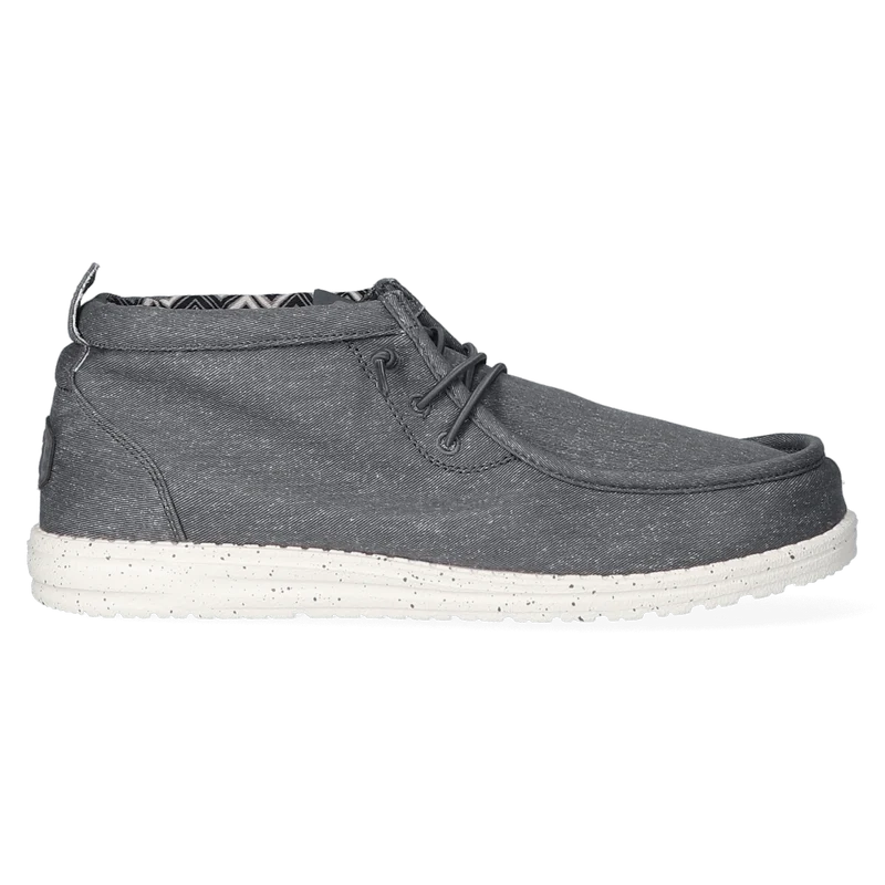 Wally Mid Canvas Heren Instappers Grey