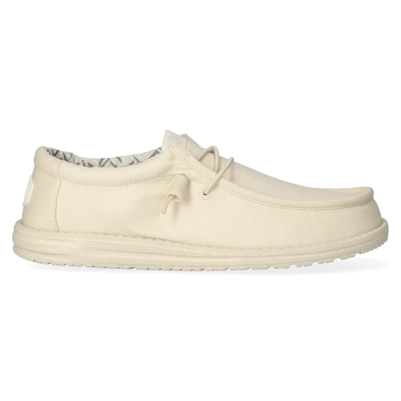 Wally Canvas Heren Instappers Stone White