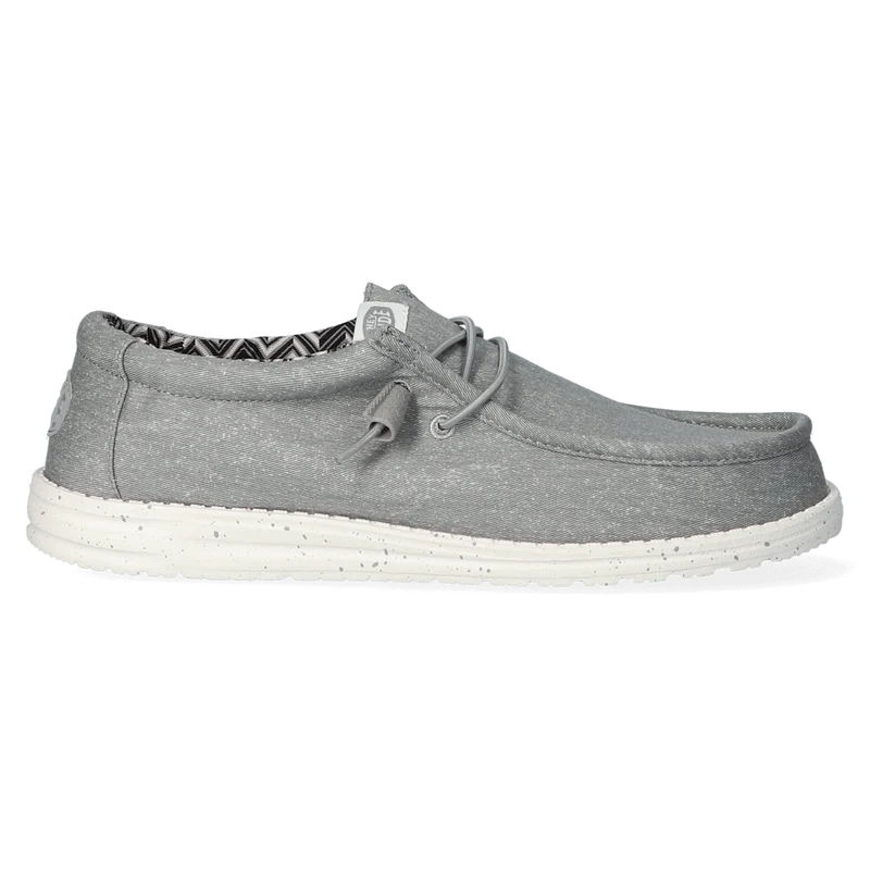Wally Canvas Heren Instappers Light Grey