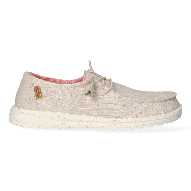 Wendy Chambray Dames Instappers White Nut