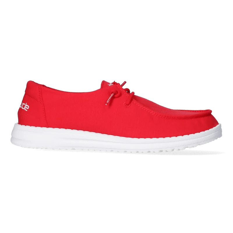 Wendy Slub Dames Instappers Red
