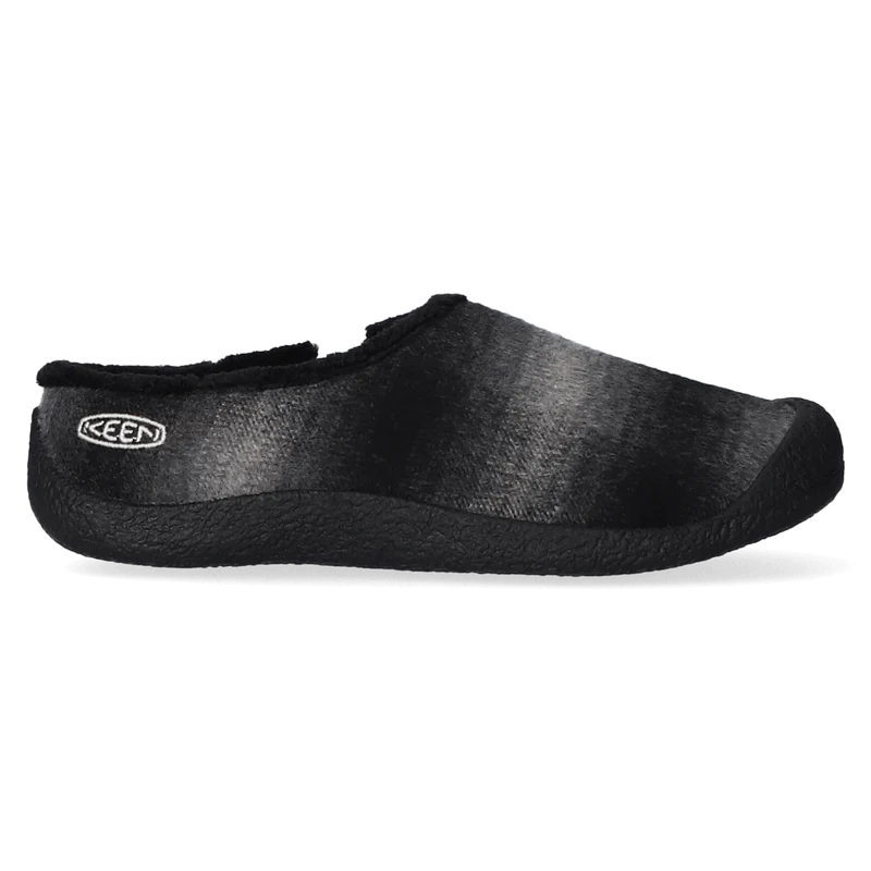 Howser Slide Dames Slip-On Black Plaid/Dark Grey