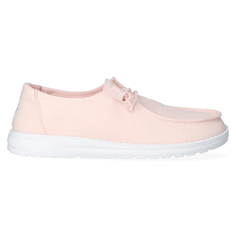 Wendy Slub Canvas Dames Instappers Pink