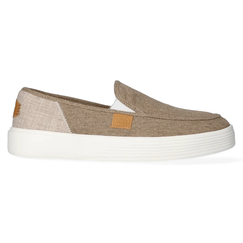 Sunapee Craft Linen Heren Instappers Olive