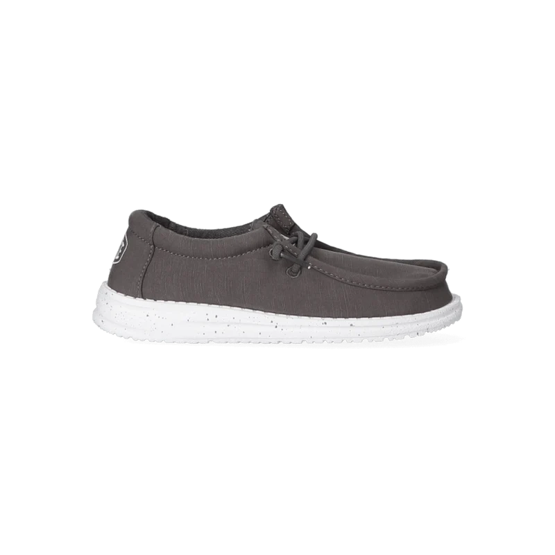 Wally Youth Slub Canvas Jongens Instappers Dark Grey