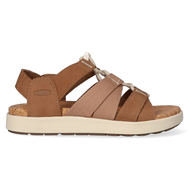 Elle Mixed Strap Dames Sandalen Toasted Coconut/Birch