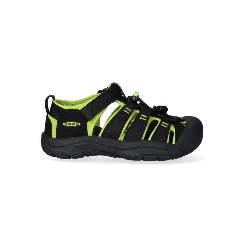 Newport H2 Older Kids Sandalen Black/Lime Green
