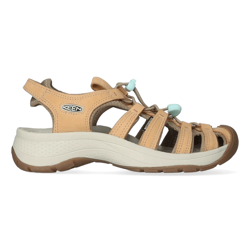 Astoria West Leather Dames Wandelsandalen Doe/Blue Glass