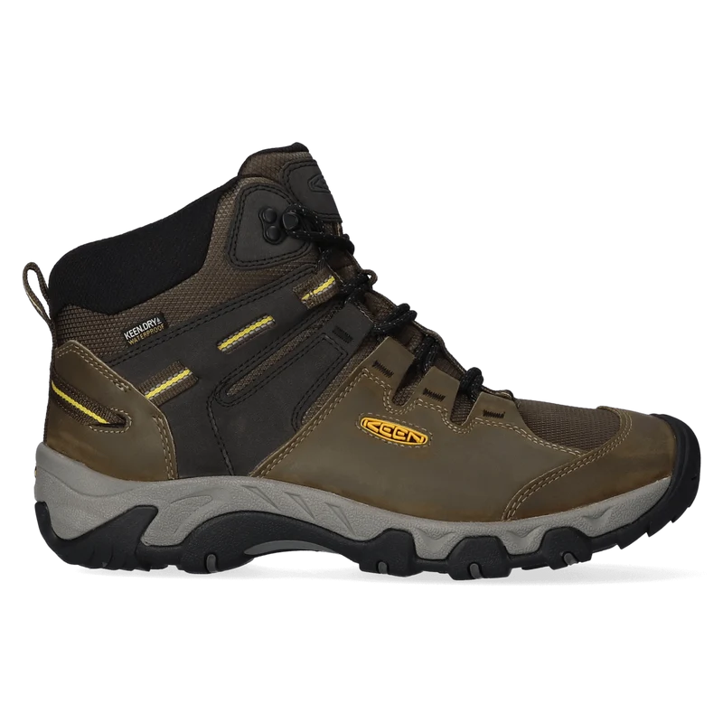 Steens Dames Bergschoenen Black Olive/KEEN Yellow