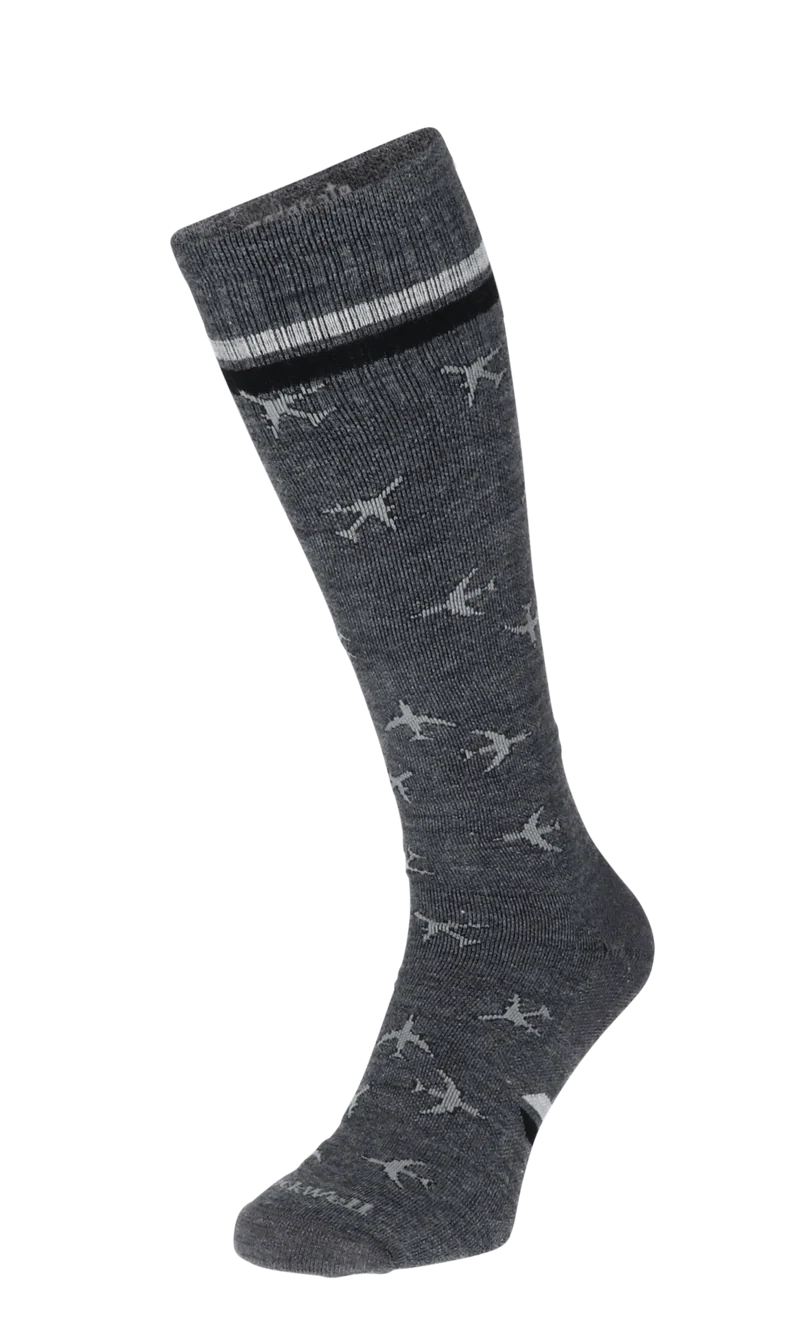In Flight Heren Compressiekousen Klasse 1 Charcoal