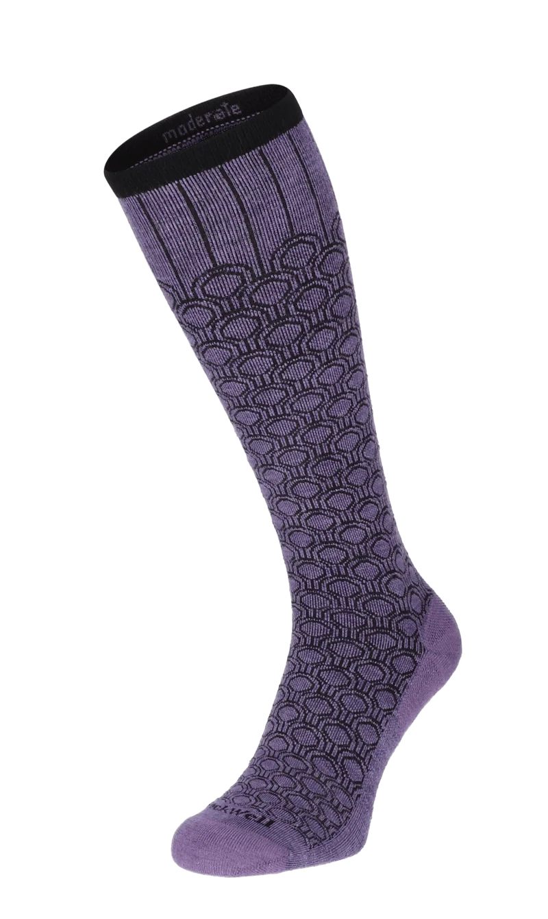 Deco Dot Dames Compressiekousen Klasse 1 Plum