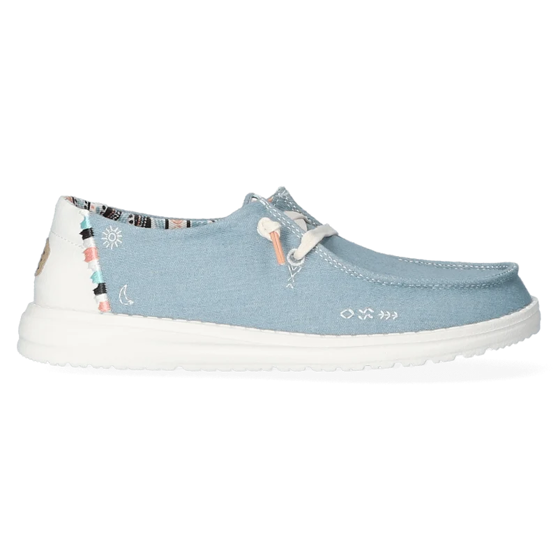 Wendy Boho Dames Instappers Light Denim
