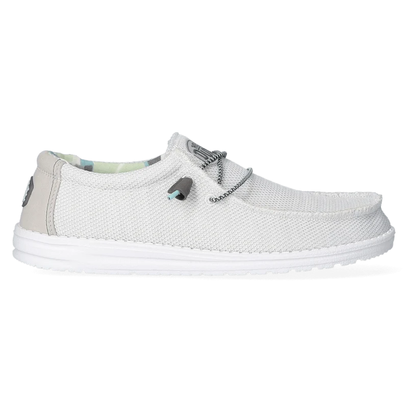 Wally Sox Triple Needle Heren Instappers Star White