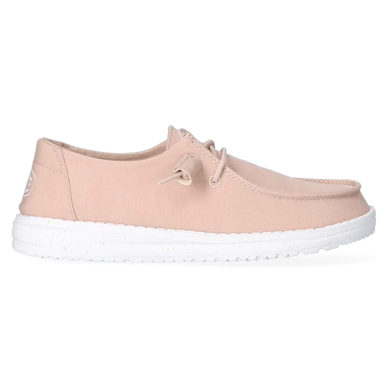 Wendy Slub Canvas Dames Instappers Tan