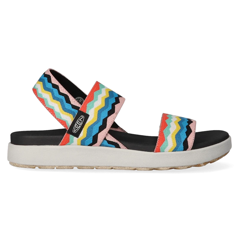 Elle Backstrap Dames Sandalen Black/Peach Pearl