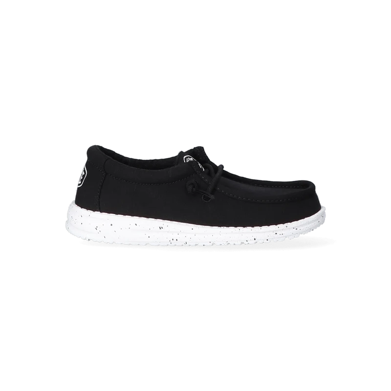 Wally Youth Slub Canvas Jongens Instappers Black