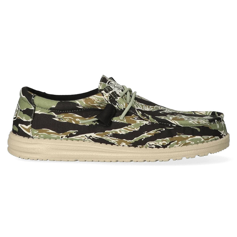 Wally Camouflage Heren Instappers Tiger Stripe Camo