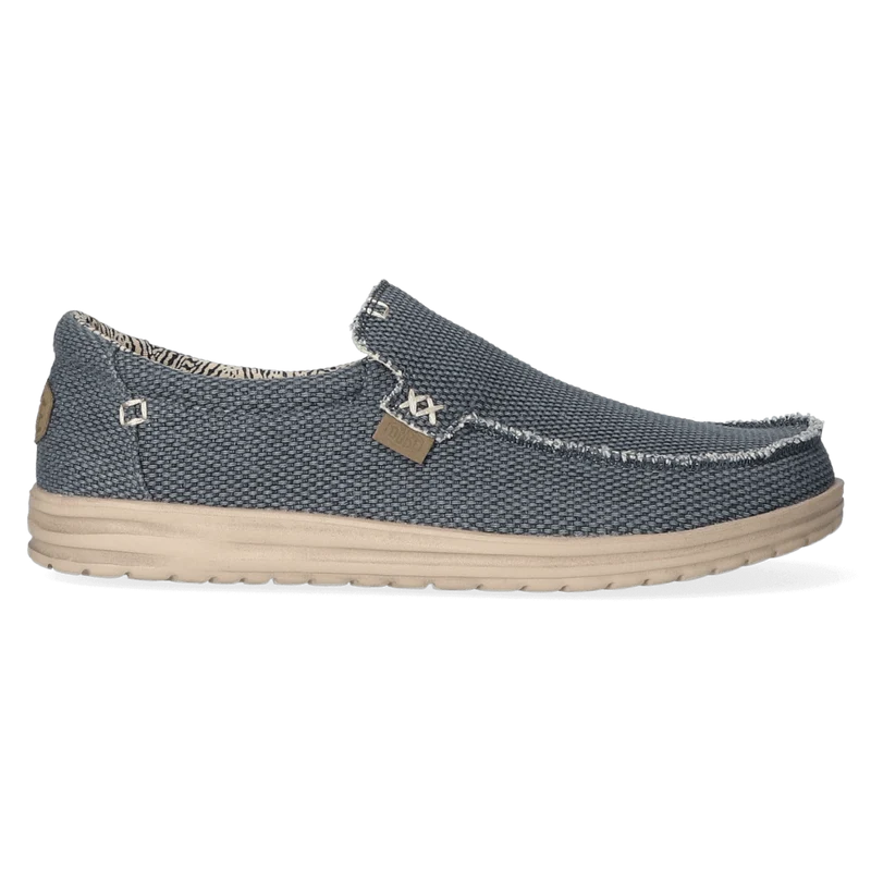 Mikka Braided Heren Instappers Deep Blue