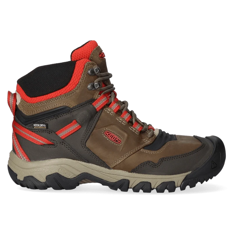 Ridge Flex Mid Heren Wandelschoenen Dark Olive/Ketchup