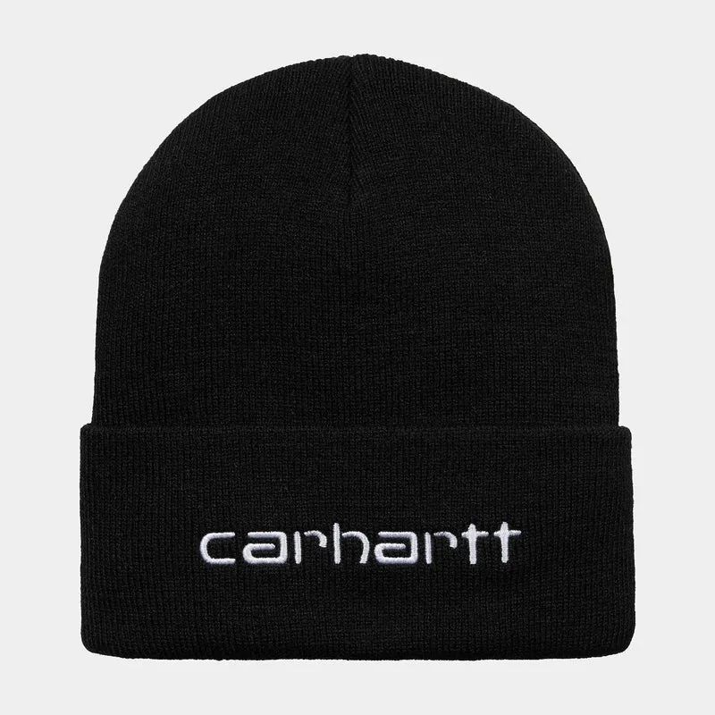 Carhartt WIP Unisex scriptmuts - zwart