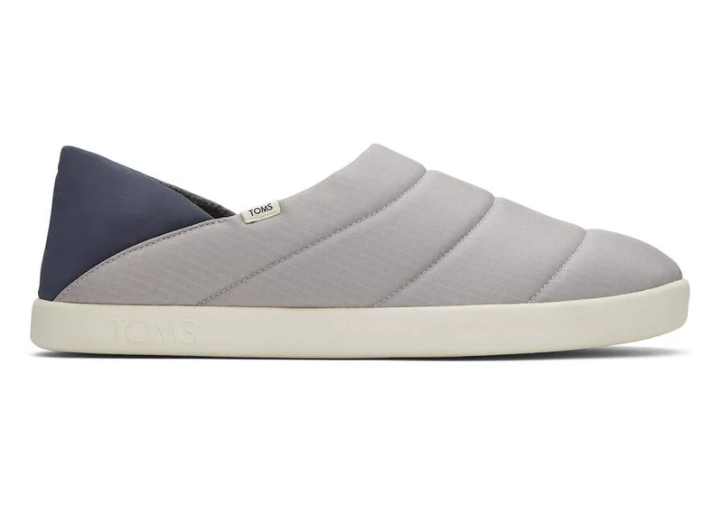 TOMS Ezra gewatteerde ripstop-slipper voor heren - motregengrijs