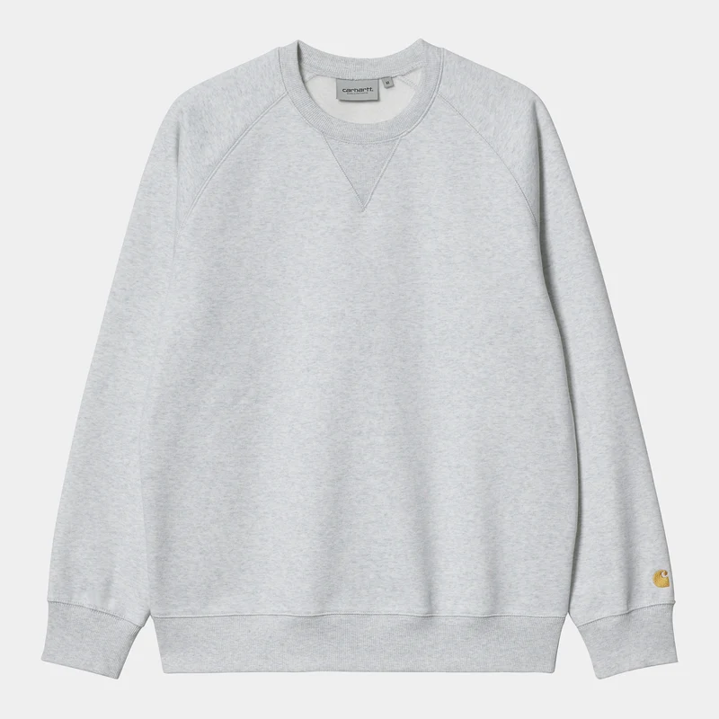 Carhartt WIP Chase sweattop voor heren - Ash Heather / Goud